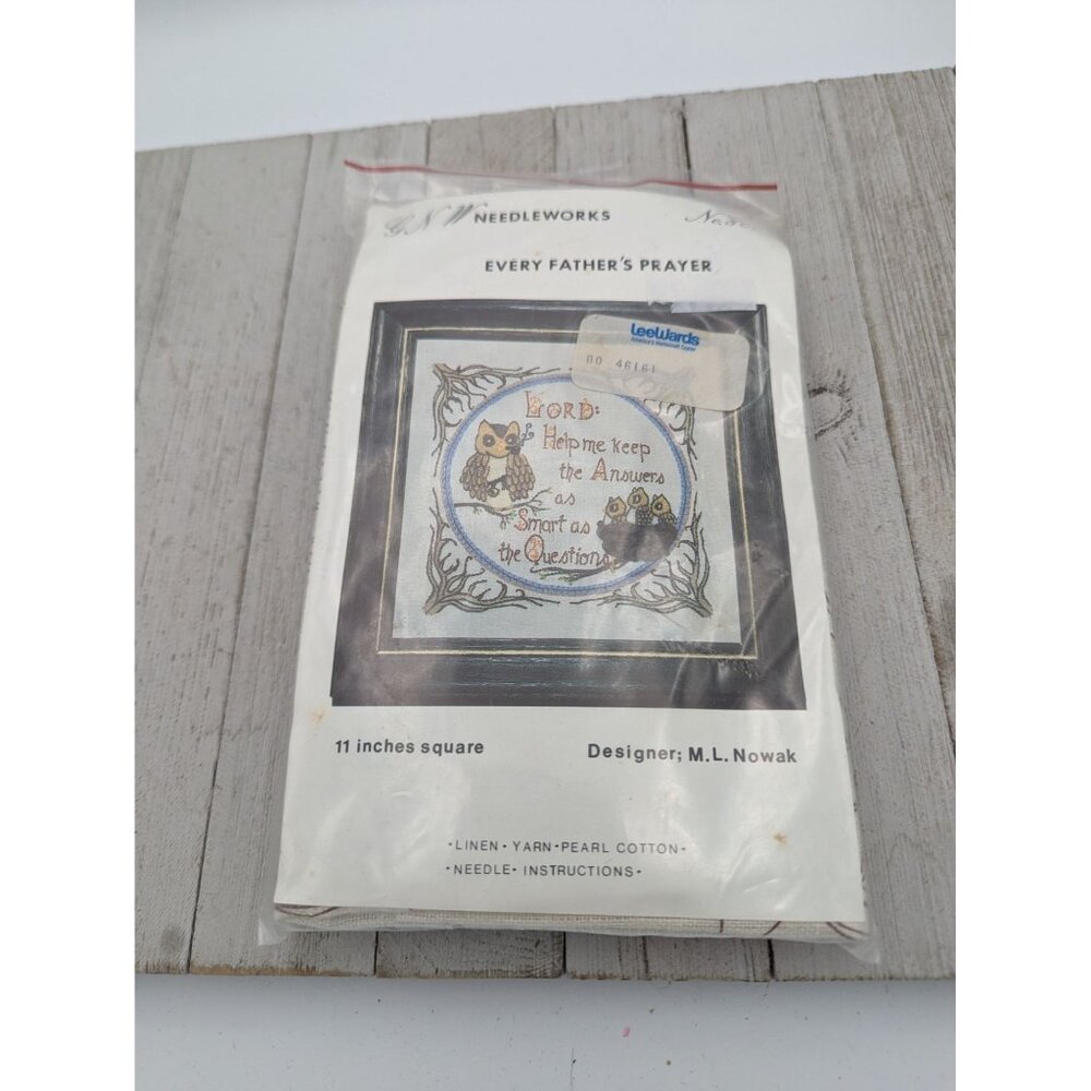 GNW Needleworks No 800 Every Father's Prayer Needle Point Kit 11" Square